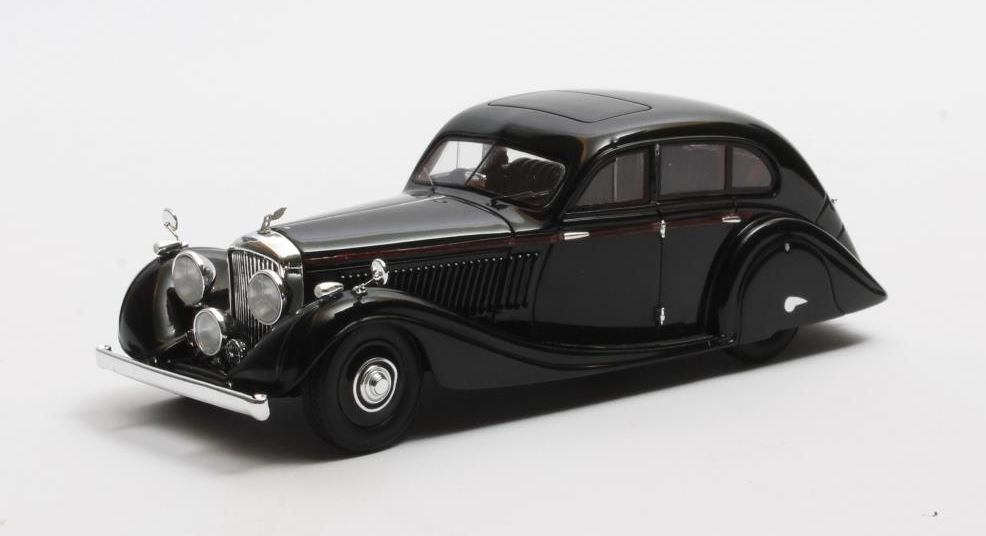 Bentley 4,5L GN Airflow Saloon 1936 Zwart - 1:43